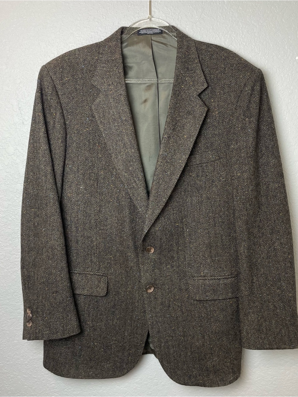 Towncraft Beautiful Brown Herringbone Sport Coat Blazer - Oversized for Her